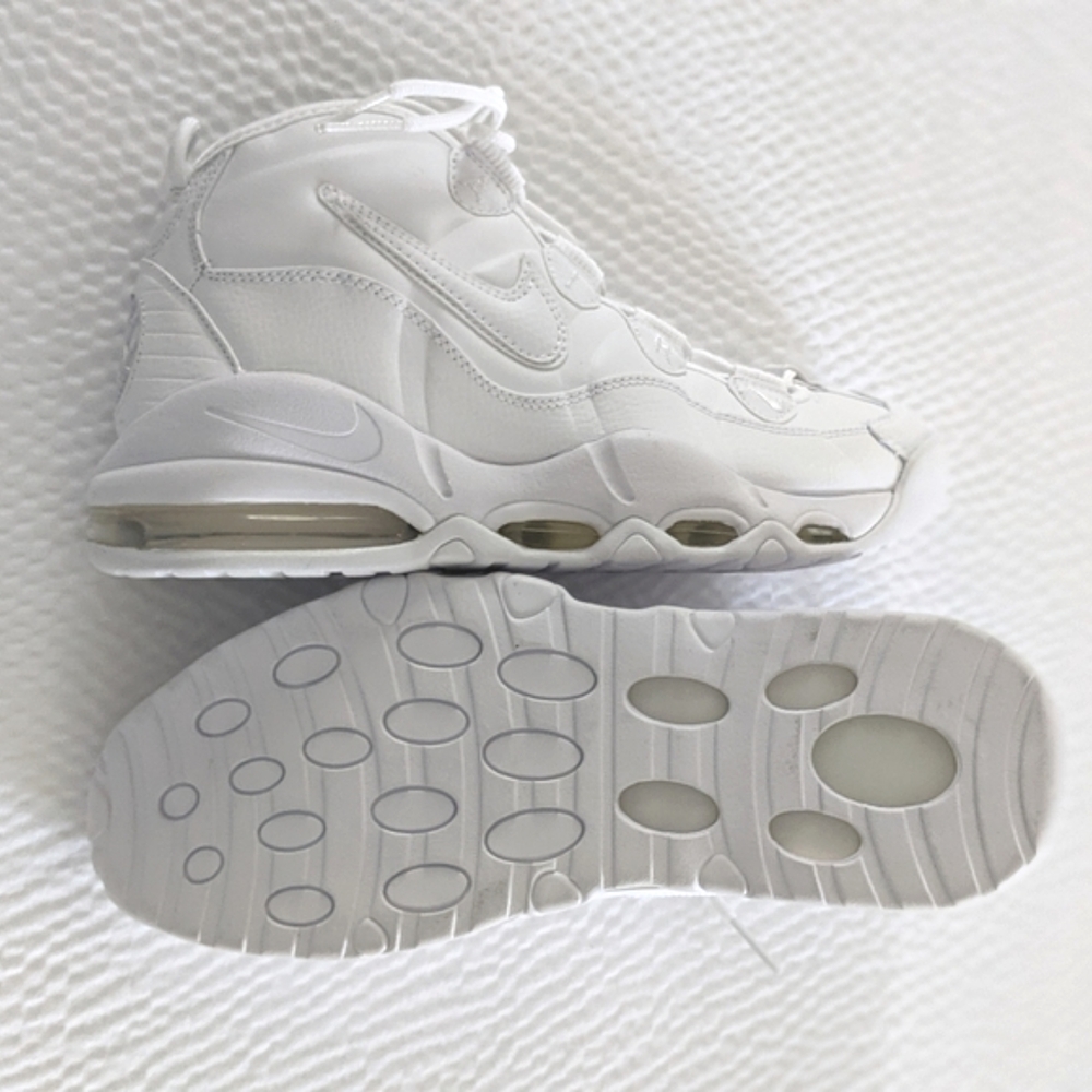 Nike Air Max UPTEMPO TRIPLE WHITE 8.5 Brand New - Picture 2 of 10